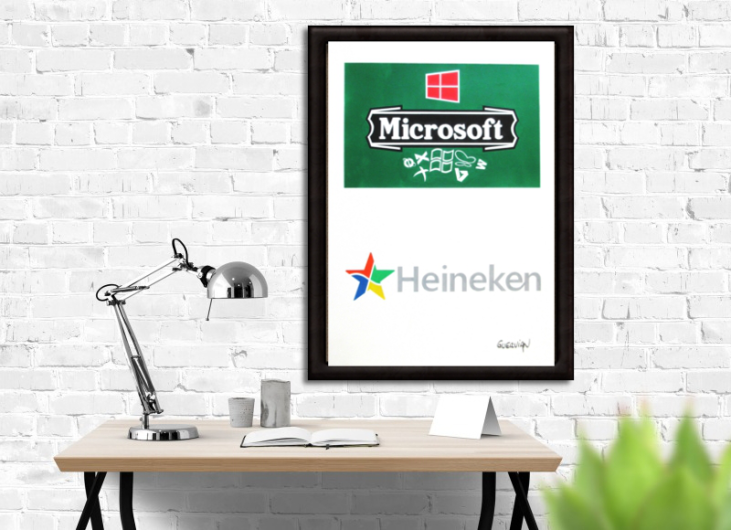 Heineken Microsoft Guervian MicroKen art reproduction